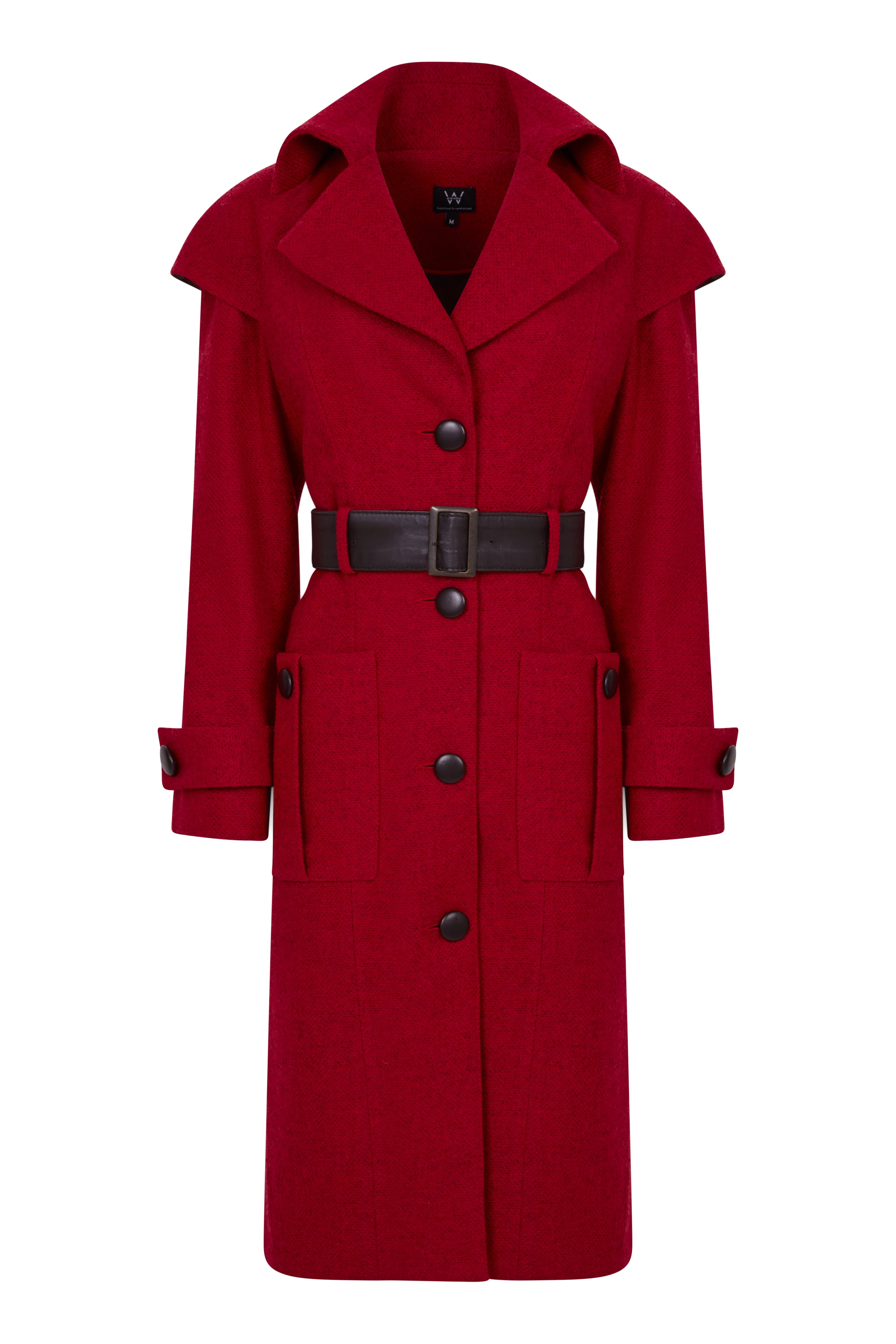 The red coat | wool with fur details