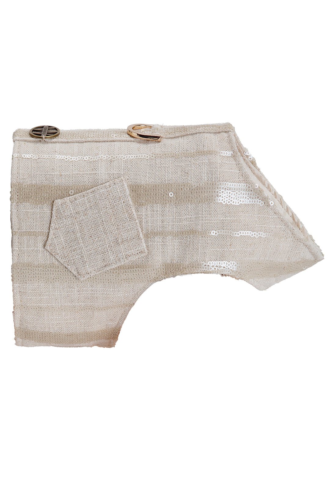 Arnes de lini-viscosa con lentejuelas italianas