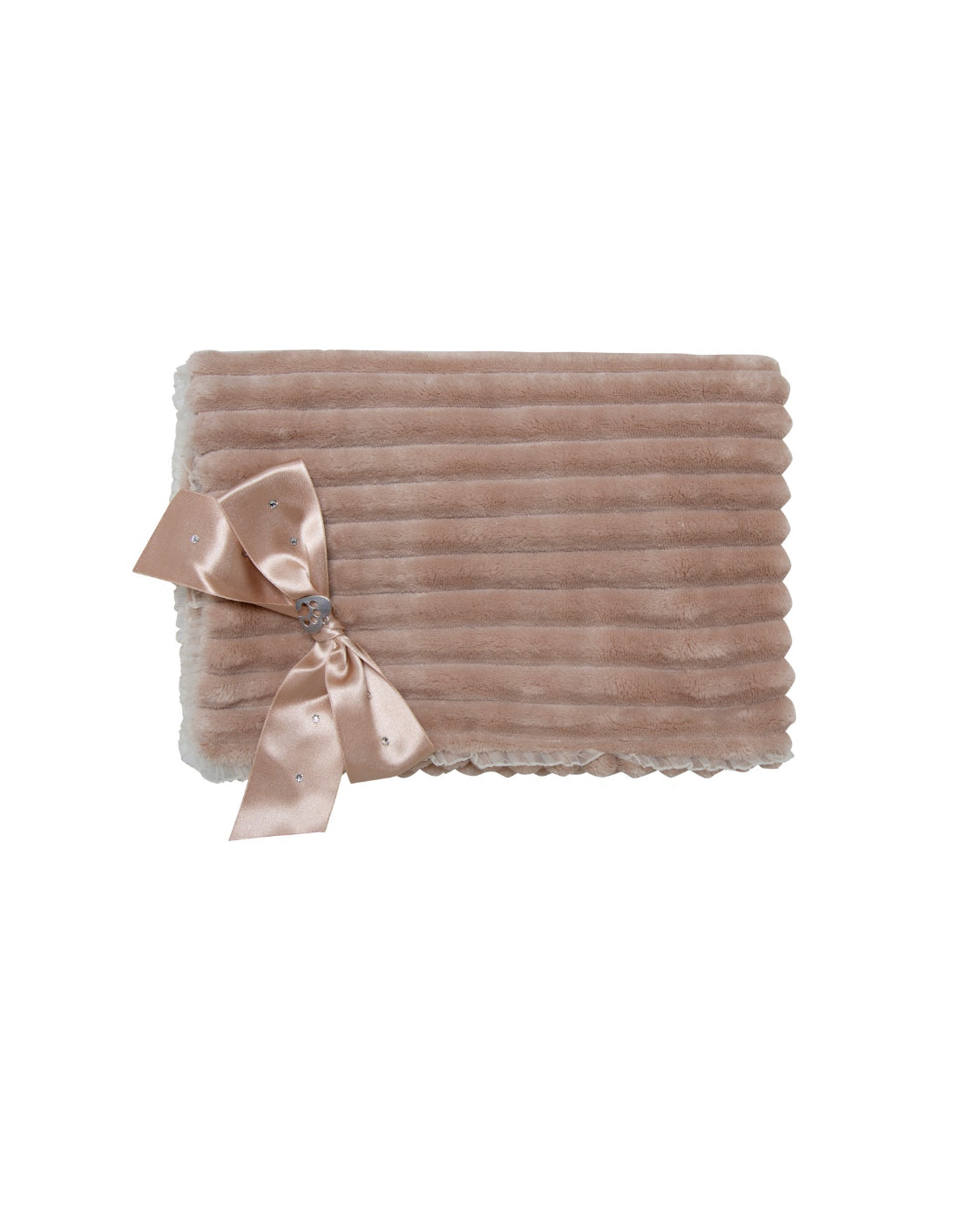 Manta con puntilla en organza y lazo