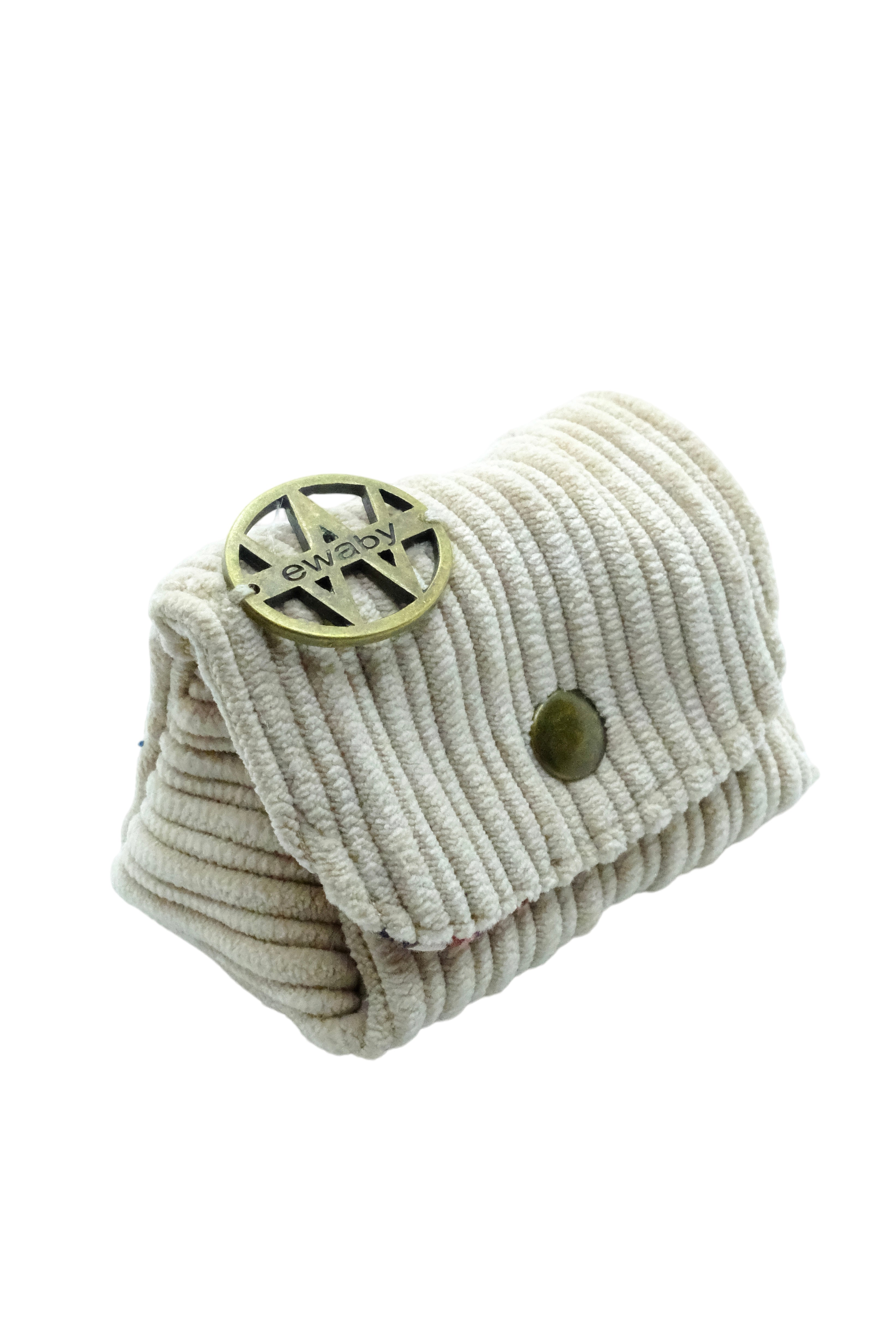 Portabolsitas en pana con chapita metálica Ewaby