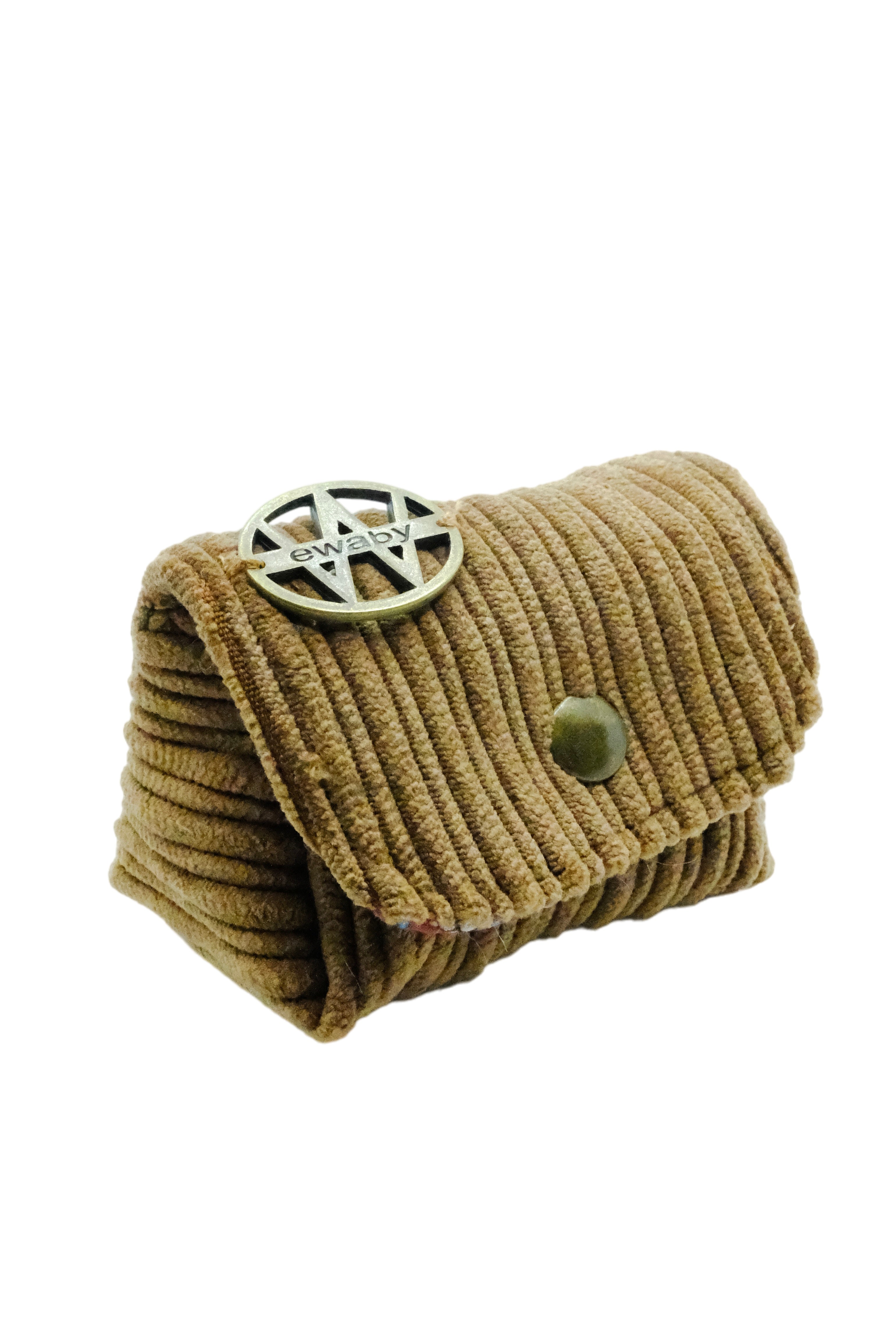 Portabolsitas en pana con chapita metálica Ewaby