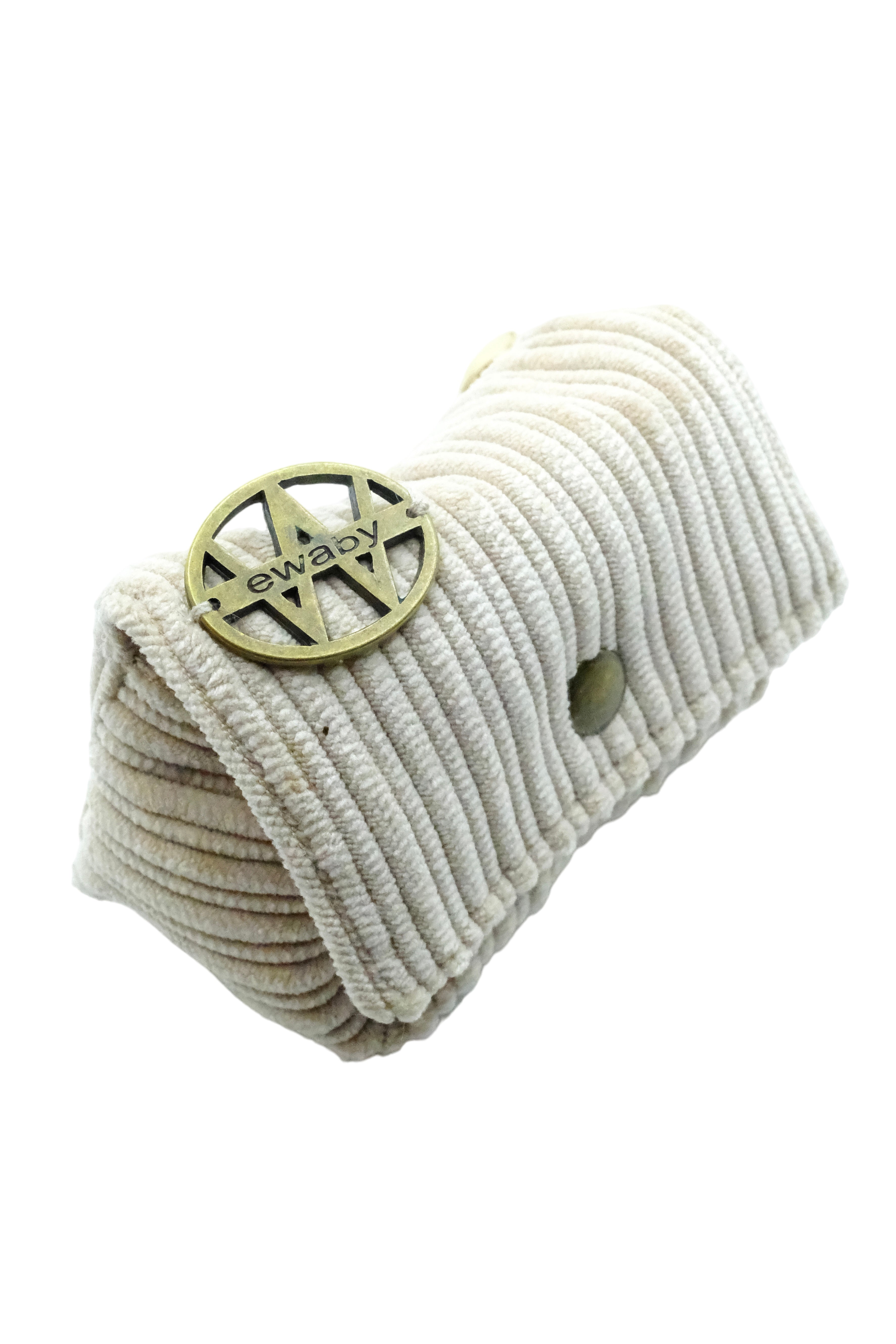 Portabolsitas en pana con chapita metálica Ewaby