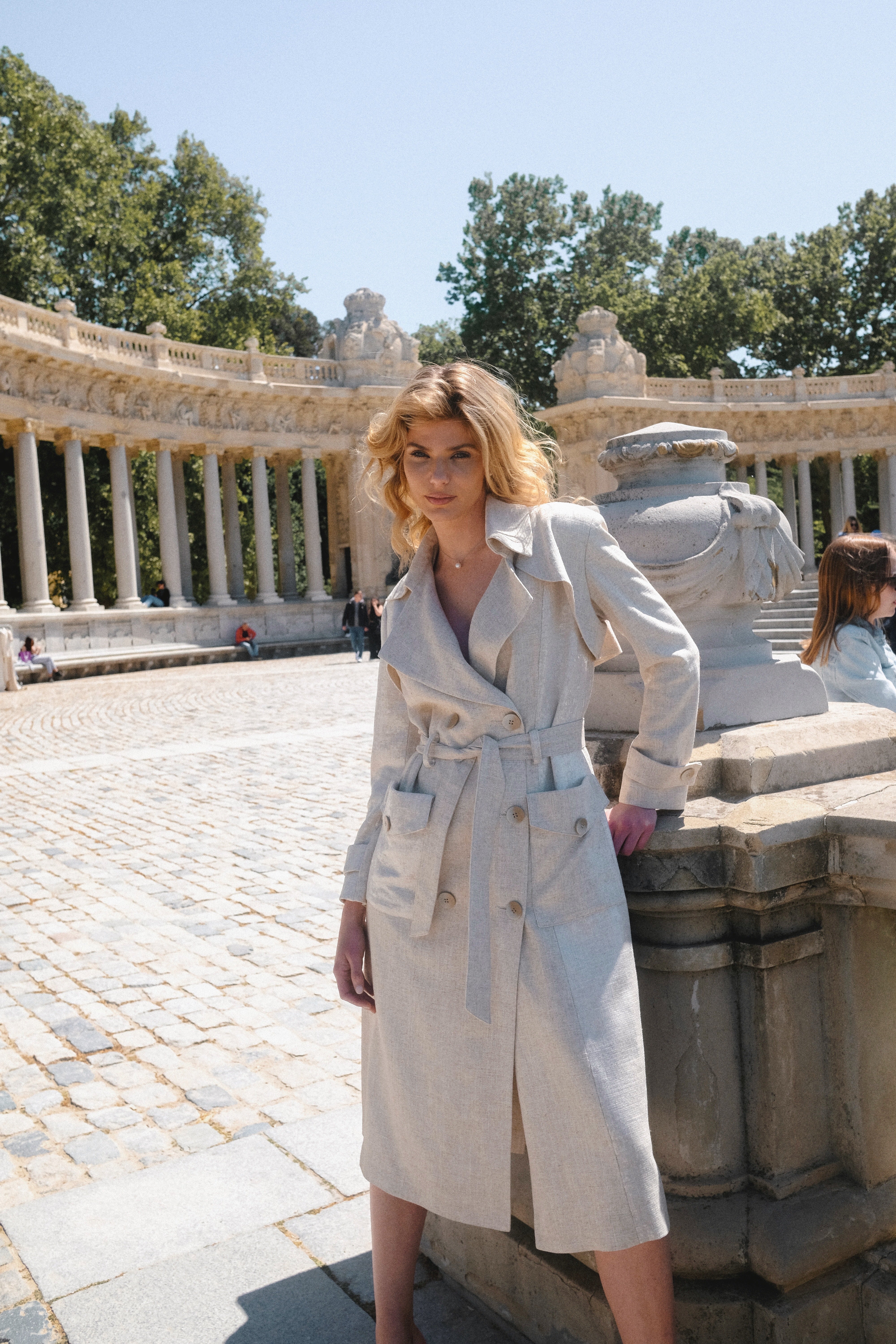 ADA - RUSTIC LINEN TRENCH COAT | PRE ORDER