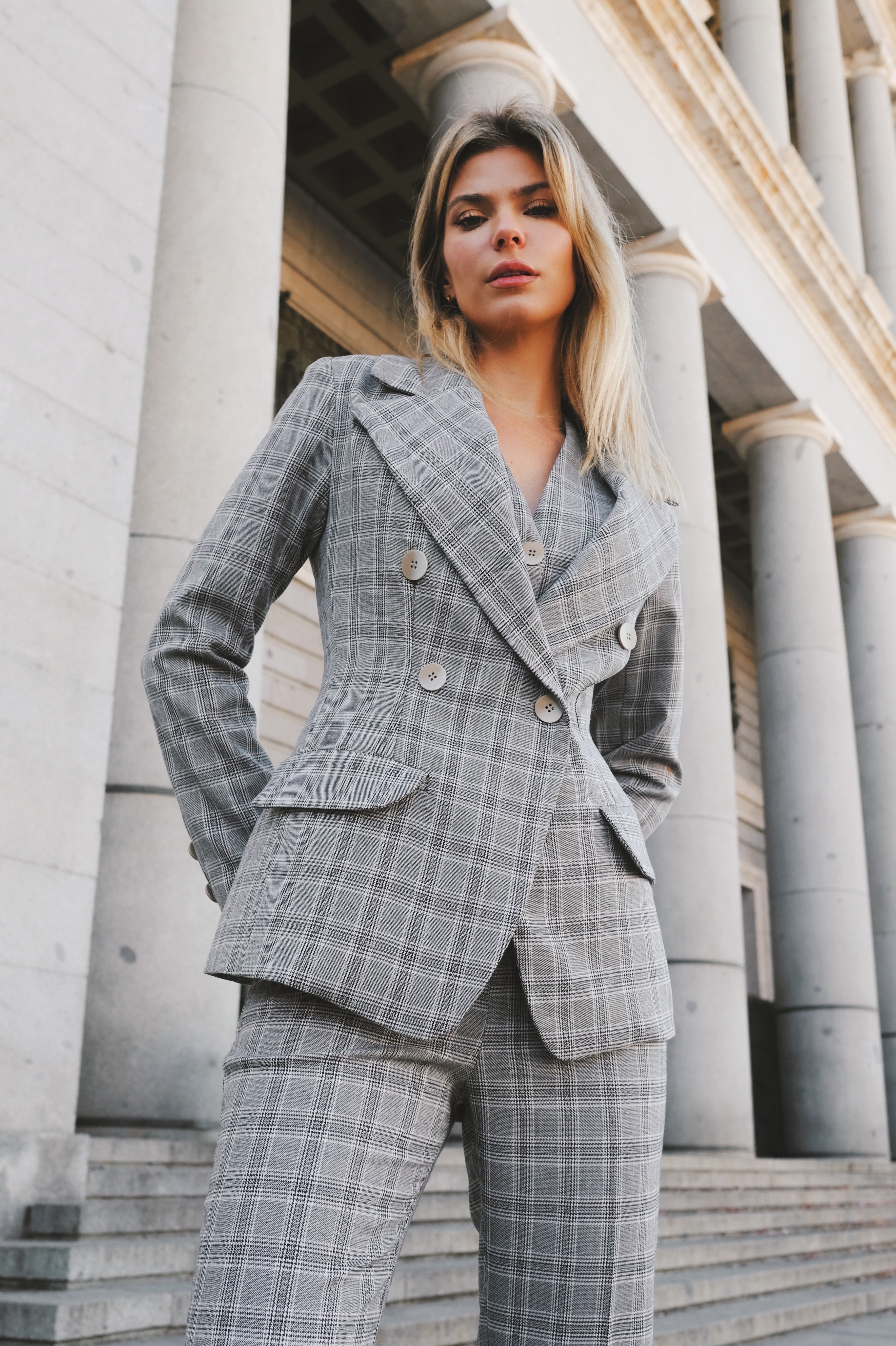 PRE ORDER - Classic Grey Checkered Blazer