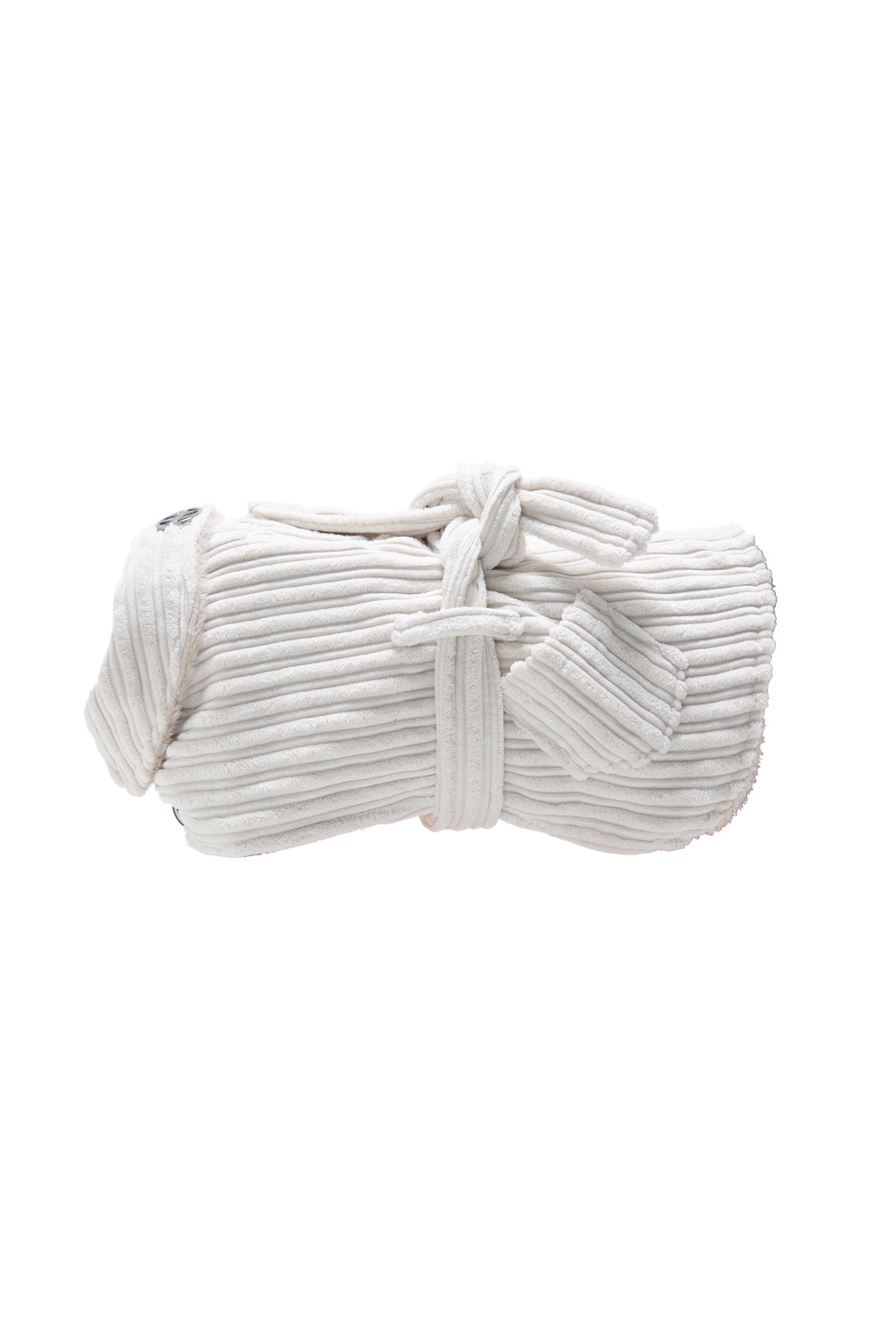 Cordumhang mit Gürtel und Seitentaschen – Weiß